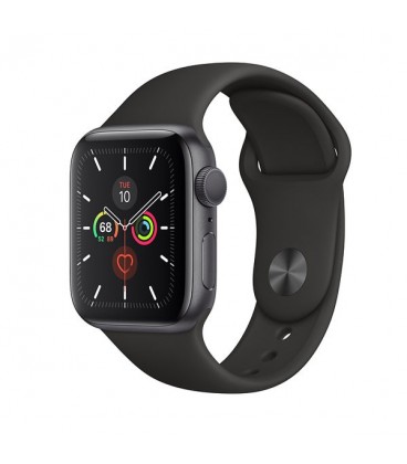 apple watch series 5 aluminum case black sport band 40mm mwv82ll/a