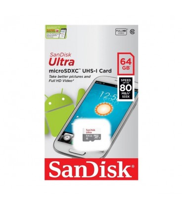 کارت حافظه سن دیسک  مدل Sandisk Ultra microSDXC 64GB UHS-I Card