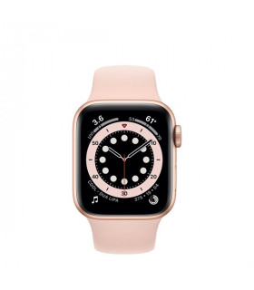 ساعت هوشمند اپل واچ سری 6 مدل Gold Aluminum Case With Sport Band Pink Sand 44 mm