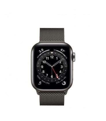 ساعت هوشمند اپل واچ سری 6 مدل  Graphite Stainless Steel Case With Milanese Loop Band 40mm