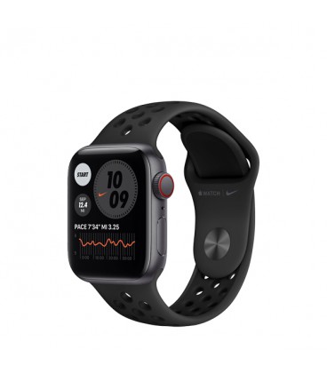 ساعت هوشمند اپل واچ نایکی پلاس سری SE مدل Space Gray Cellular Aluminum Case With Anthracite Black Nike Sport Band 40mm