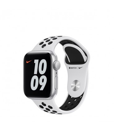 ساعت هوشمند اپل واچ نایکی پلاس سری SE مدل Silver Aluminum Case With Pure Platinum Black Nike Sport Band 40mm