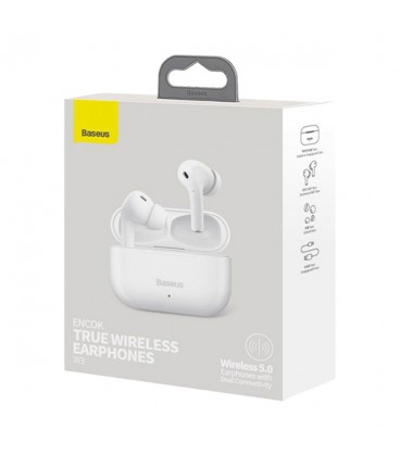 هدفون بی‌ سیم باسئوس مدل W3 Encok Hi-Fi True Wireless Earphones NGW3-02