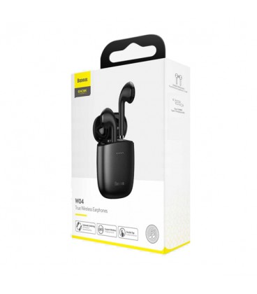 هدفون بی‌ سیم باسئوس مدل W04 True Wireless Earphone NGW04-01 طرح ایرپاد
