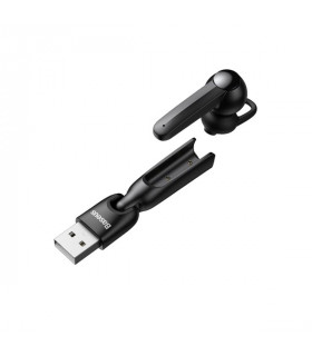هدفون بی سیم تک گوشی باسئوس مدل A05 Encok Vehicle-mounted Wireless Earphones NGA05-01 همراه با داک شارژ