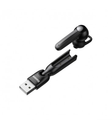 هدفون بی‌ سیم تک گوشی باسئوس مدل A05 Encok Vehicle-mounted Wireless Earphones NGA05-01 همراه با داک شارژ