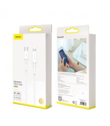 کابل فست شارژ Type C به Lightning باسئوس مدل Mini PD CATLSW-02 طول 1 متر