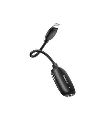 کابل تبدیل لایتنینگ باسئوس اتصال همزمان هندزفری و شارژر مدل Audio Converter CALL51-01