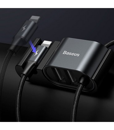 کابل لایتنینگ باسئوس مدل Special Data Backseat CALHZ-01 دارای دو پورت خروجی