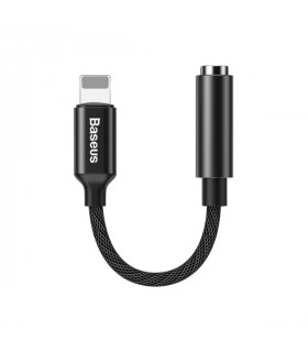 کابل تبدیل Lightning به پورت AUX باسئوس مدل iP Male to 3.5mm Female L3.5 Adapter CALL3-01 طول 10 سانتی متر