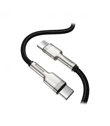 کابل Type C به Type C فست شارژ باسئوس مدل Cafule QC3.0 PD Metal CATJK-C01 طول 1 متر