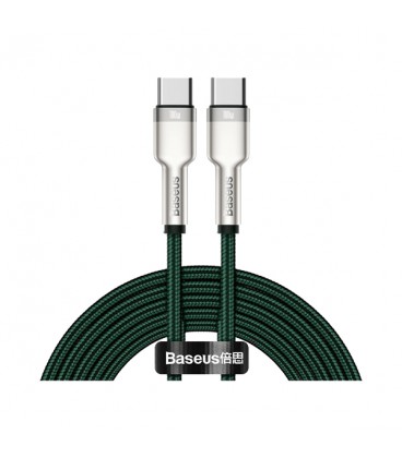 کابل Type C به Type C فست شارژ باسئوس مدل Cafule QC3.0 PD Metal CATJK-C01 طول 1 متر