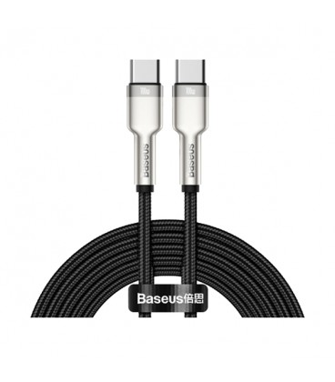 کابل Type C به Type C فست شارژ باسئوس مدل Cafule QC3.0 PD Metal CATJK-C01 طول 1 متر