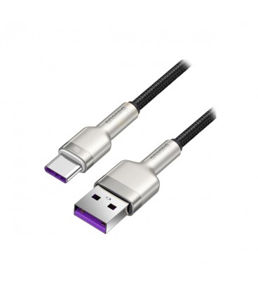 کابل Type C فست شارژ باسئوس مدل Cafule Series Metal CATJK-01 طول 25 سانتی متر