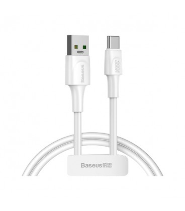 کابل Type C سوپر شارژ باسئوس مدل White CATSW-G01 VOOC Charge طول 2 متر