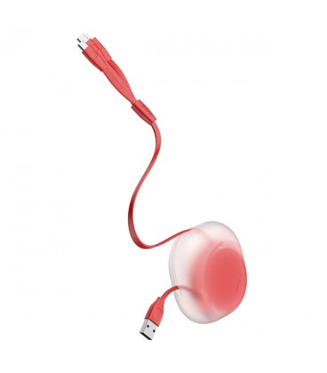 کابل سه سر باسئوس مدل Lets go Little Reunion CAMLT-TY24 طول 85 سانتی متر دارای سیم جمع کن