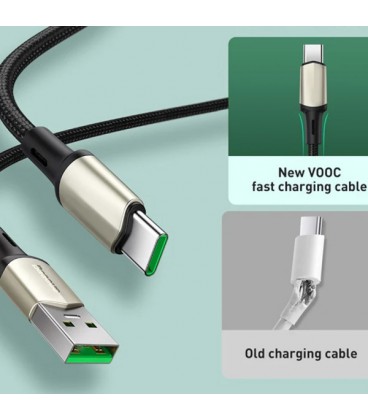 کابل Type C سوپر شارژ باسئوس مدل Cafule CATKLF-VA01 QC VOOC Charge طول 1 متر