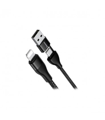 کابل Lightning به USB / Type-C باسئوس مدل Dual Output CATLYW-G01 طول 1 متر