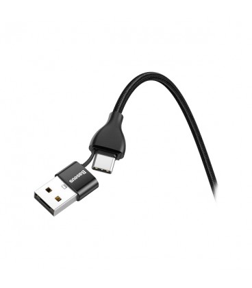 کابل Lightning به USB / Type-C باسئوس مدل Dual Output CATLYW-G01 طول 1 متر