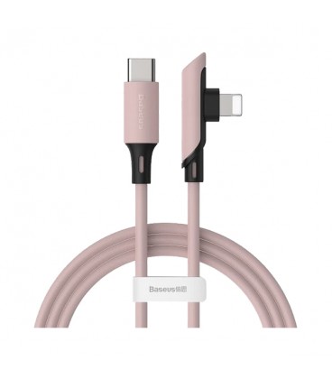 کابل Type C به Lightning باسئوس مدل Colourful Elbow PD CATLDC-A04 طول 1.2 متر