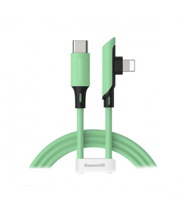 کابل Type C به Lightning باسئوس مدل Colourful Elbow PD CATLDC-A04 طول 1.2 متر