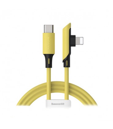 کابل Type C به Lightning باسئوس مدل Colourful Elbow PD CATLDC-A04 طول 1.2 متر