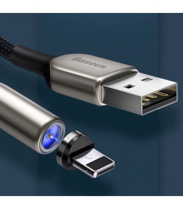 کابل مگنتی لایتنینگ باسئوس مدل Zinc Magnetic CALXC-I01 طول 2 متر