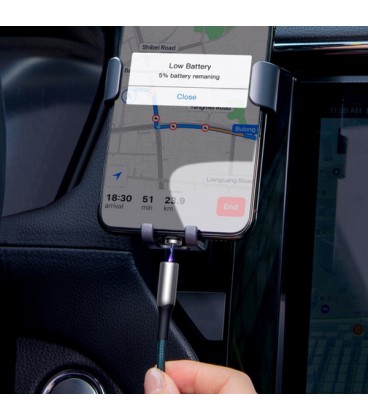 کابل مگنتی لایتنینگ باسئوس مدل Zinc Magnetic CALXC-I01 طول 2 متر