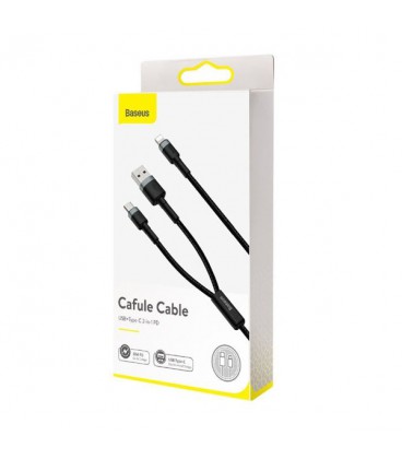 کابل Lightning به USB / Type-C باسئوس مدل Cafule 2in1 PD CATKLF-ELG1 طول 1.2 متر