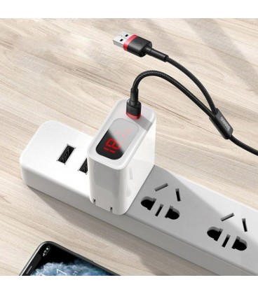 کابل Lightning به USB / Type-C باسئوس مدل Cafule 2in1 PD CATKLF-ELG1 طول 1.2 متر