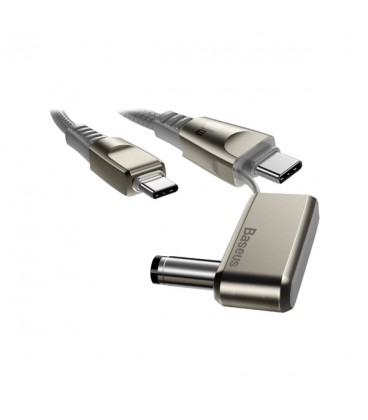 کابل Type C به DC / Type-C سوزنی باسئوس مدل CA1T2-A01 Type-C to Type-C and DC 100W طول 2 متر