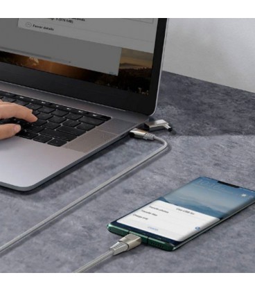 کابل Type C به DC / Type-C سوزنی باسئوس مدل CA1T2-A01 Type-C to Type-C and DC 100W طول 2 متر