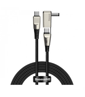 کابل Type C به DC / Type-C سوزنی باسئوس مدل CA1T2-A01 Type-C to Type-C and DC 100W طول 2 متر