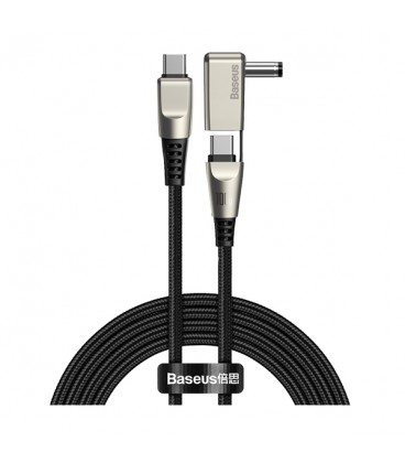 کابل Type C به DC / Type-C سوزنی باسئوس مدل CA1T2-A01 Type-C to Type-C and DC 100W طول 2 متر