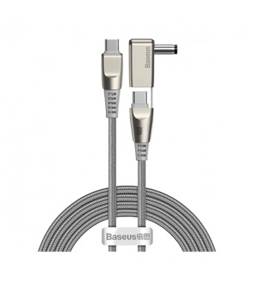 کابل Type C به DC / Type-C سوزنی باسئوس مدل CA1T2-A01 Type-C to Type-C and DC 100W طول 2 متر