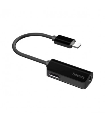 کابل تبدیل لایتنینگ باسئوس اتصال همزمان هندزفری و شارژر مدل L32 Adapter CALL32-01