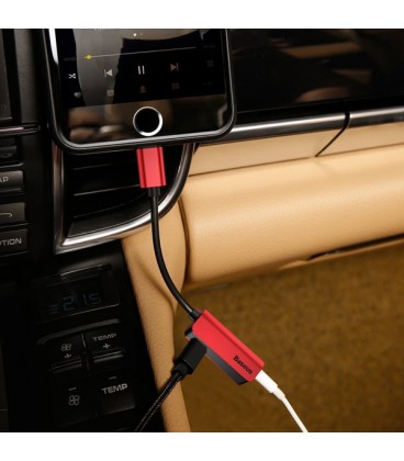 کابل تبدیل لایتنینگ باسئوس اتصال همزمان هندزفری و شارژر مدل L32 Adapter CALL32-01