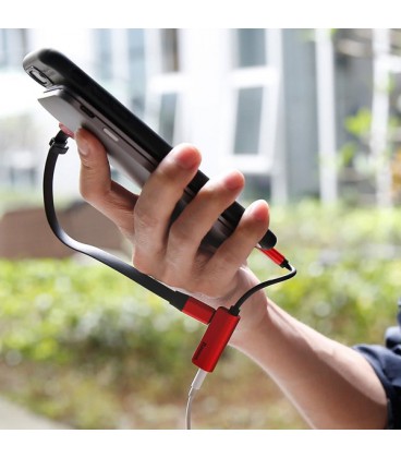 کابل تبدیل لایتنینگ باسئوس اتصال همزمان هندزفری و شارژر مدل L32 Adapter CALL32-01