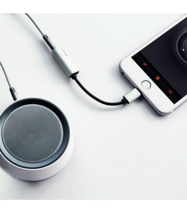 کابل تبدیل لایتنینگ باسئوس اتصال همزمان هندزفری و شارژر مدل L32 Adapter CALL32-01