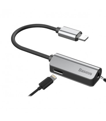 کابل تبدیل لایتنینگ باسئوس اتصال همزمان هندزفری و شارژر مدل L32 Adapter CALL32-01