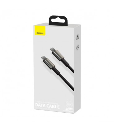 کابل Type C به Type C فست شارژ باسئوس مدل Tungsten Gold PD QC4 CATWJ-01 طول 1 متر