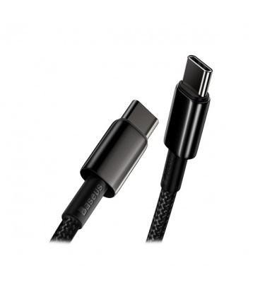 کابل Type C به Type C فست شارژ باسئوس مدل Tungsten Gold PD QC4 CATWJ-01 طول 1 متر