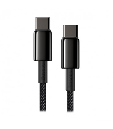 کابل Type C به Type C فست شارژ باسئوس مدل Tungsten Gold PD QC4 CATWJ-01 طول 1 متر