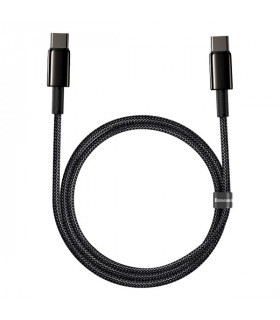 کابل Type C به Type C فست شارژ باسئوس مدل Tungsten Gold PD QC4 CATWJ-01 طول 1 متر