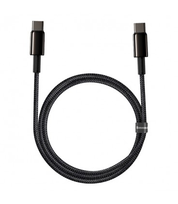 کابل Type C به Type C فست شارژ باسئوس مدل Tungsten Gold PD QC4 CATWJ-01 طول 1 متر