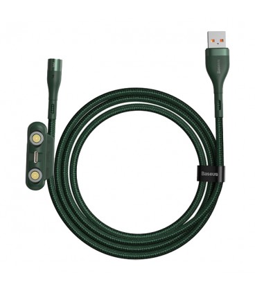 کابل مگنتی سه سر باسئوس مدل Zinc Magnetic Fast Date Cable MLC CA1T3-AG1 طول 1 متر
