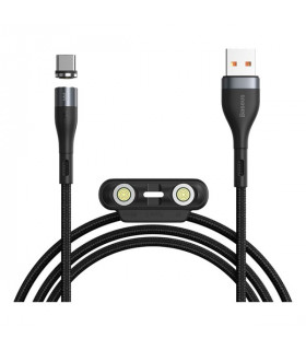 کابل مگنتی سه سر باسئوس مدل Zinc Magnetic Fast Date Cable MLC CA1T3-AG1 طول 1 متر