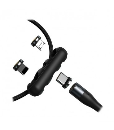 کابل مگنتی سه سر باسئوس مدل Zinc Magnetic Fast Date Cable MLC CA1T3-AG1 طول 1 متر