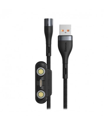 کابل مگنتی سه سر باسئوس مدل Zinc Magnetic Fast Date Cable MLC CA1T3-AG1 طول 1 متر