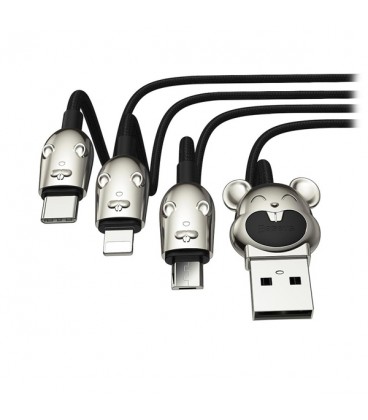 کابل سه سر باسئوس مدل 3in-1 of Three Mouse CAMLT-MU01 طول 1.2 متر